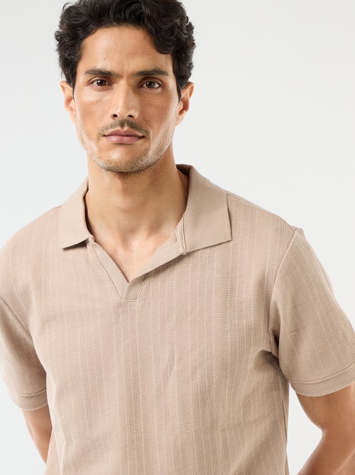 Polo a maniche corte in tessuto a nido d'ape - Kiabi