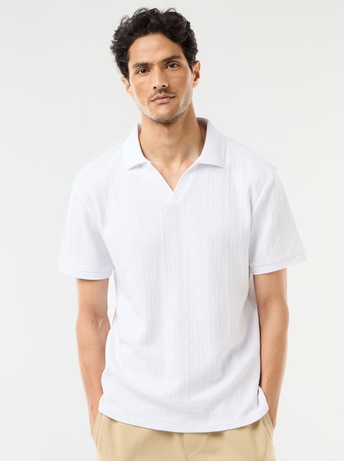 Polo a maniche corte in tessuto a nido d'ape - Kiabi