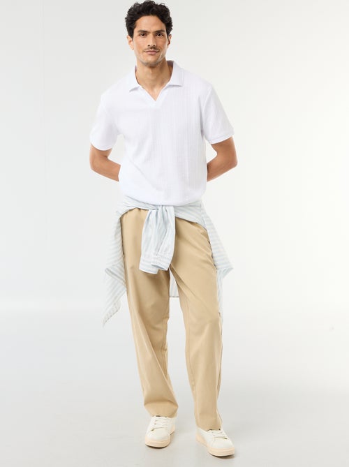 Polo a maniche corte in tessuto a nido d'ape - Kiabi