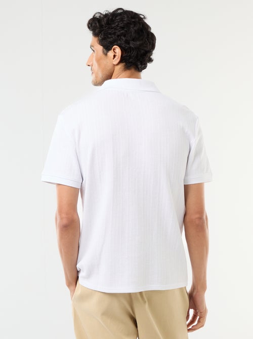 Polo a maniche corte in tessuto a nido d'ape - Kiabi