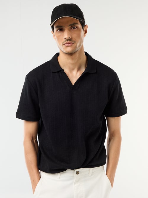 Polo a maniche corte in tessuto a nido d'ape - Kiabi Polo a maniche corte in tessuto a nido d'ape - Kiabi