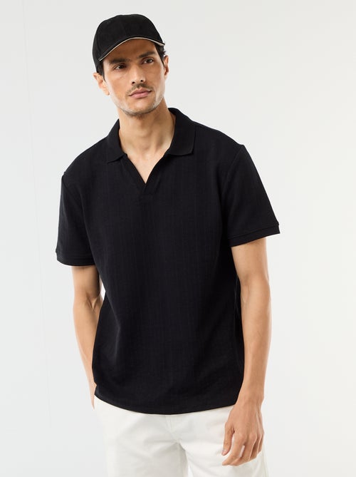 Polo a maniche corte in tessuto a nido d'ape - Kiabi Polo a maniche corte in tessuto a nido d'ape - Kiabi