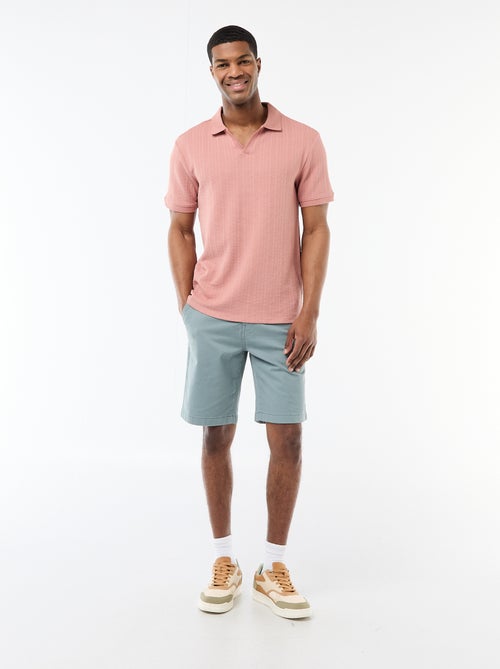 Polo a maniche corte in tessuto a nido d'ape - Kiabi Polo a maniche corte in tessuto a nido d'ape - Kiabi