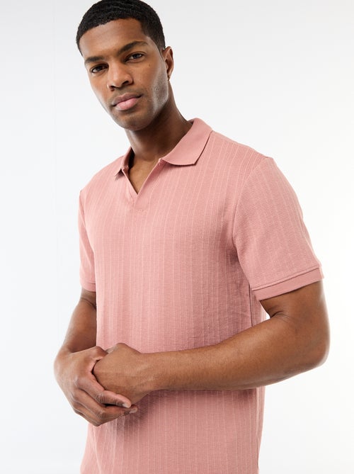 Polo a maniche corte in tessuto a nido d'ape - Kiabi Polo a maniche corte in tessuto a nido d'ape - Kiabi