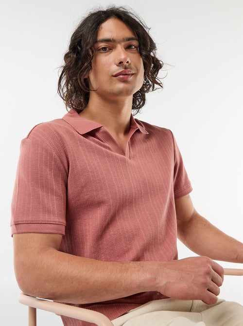 Polo a maniche corte in tessuto a nido d'ape - Kiabi