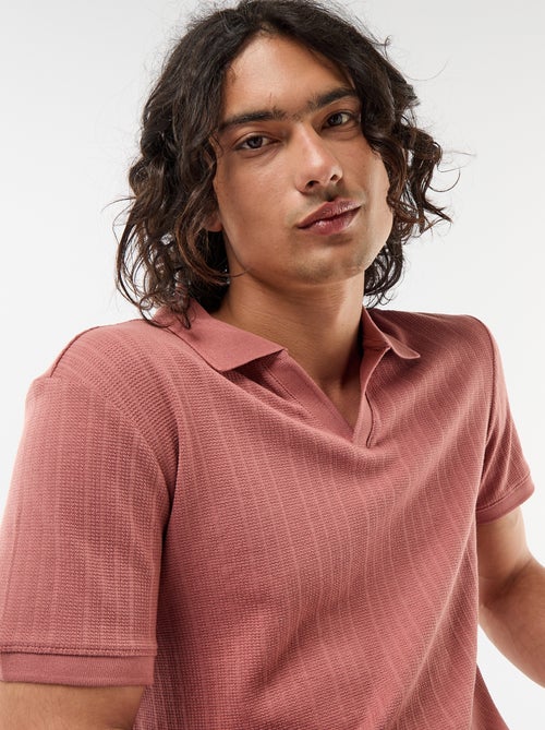 Polo a maniche corte in tessuto a nido d'ape - Kiabi