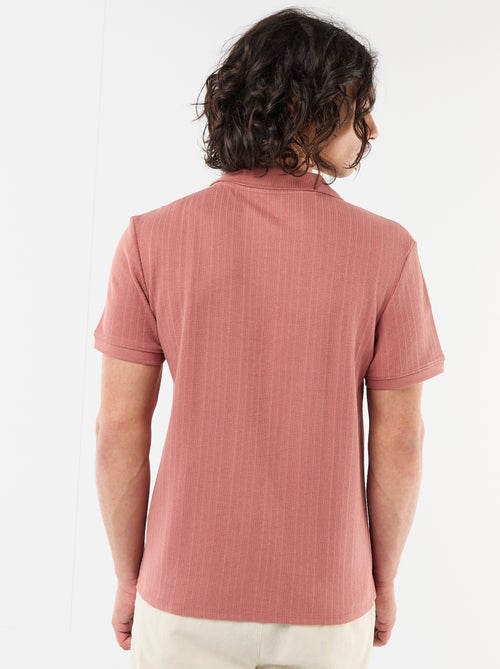 Polo a maniche corte in tessuto a nido d'ape - Kiabi