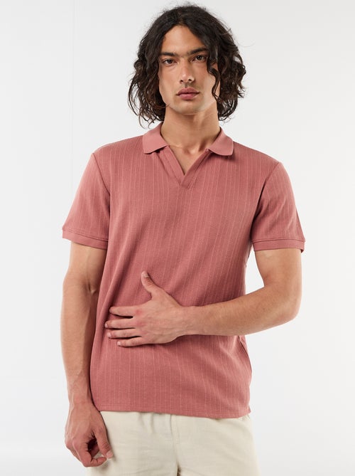 Polo a maniche corte in tessuto a nido d'ape - Kiabi