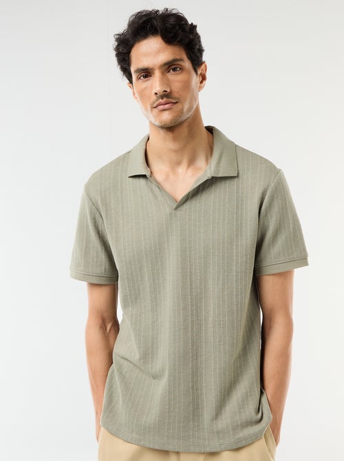 Polo a maniche corte in tessuto a nido d'ape - Kiabi Polo a maniche corte in tessuto a nido d'ape - Kiabi