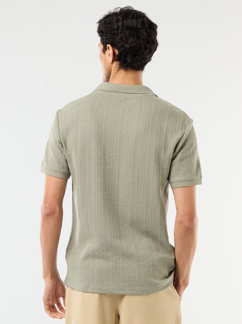 Polo a maniche corte in tessuto a nido d'ape - Kiabi Polo a maniche corte in tessuto a nido d'ape - Kiabi