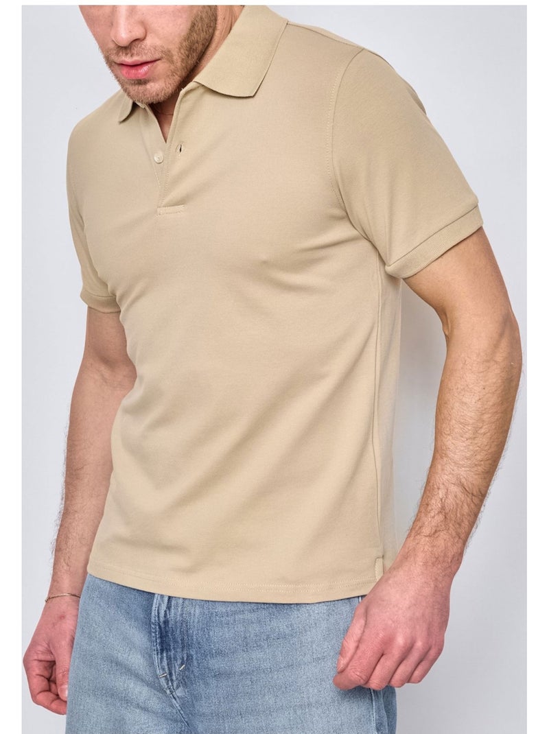 Polo a maniche corte Kebello Beige - Kiabi