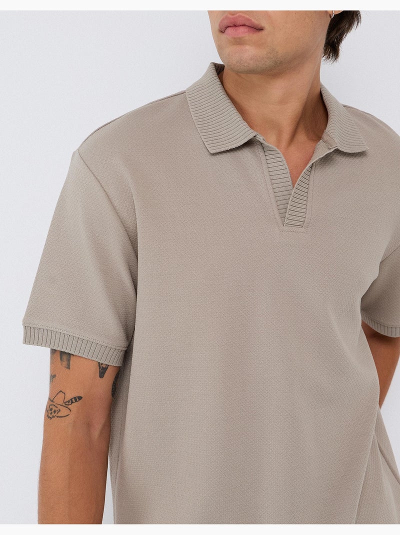 Polo a maniche corte, mo fashion Beige - Kiabi