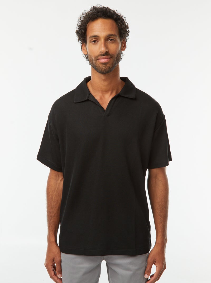 Polo a maniche corte nero - Kiabi