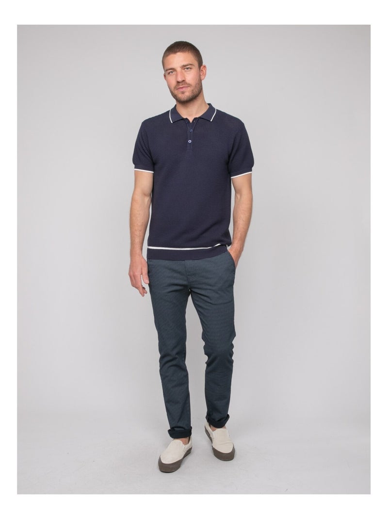 Polo a maniche corte puro cotone ALFA Blu marino - Kiabi