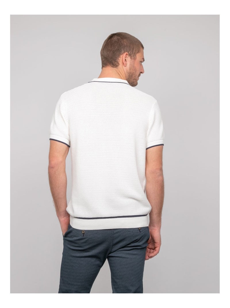 Polo a maniche corte puro cotone ALFA Ecru - Kiabi