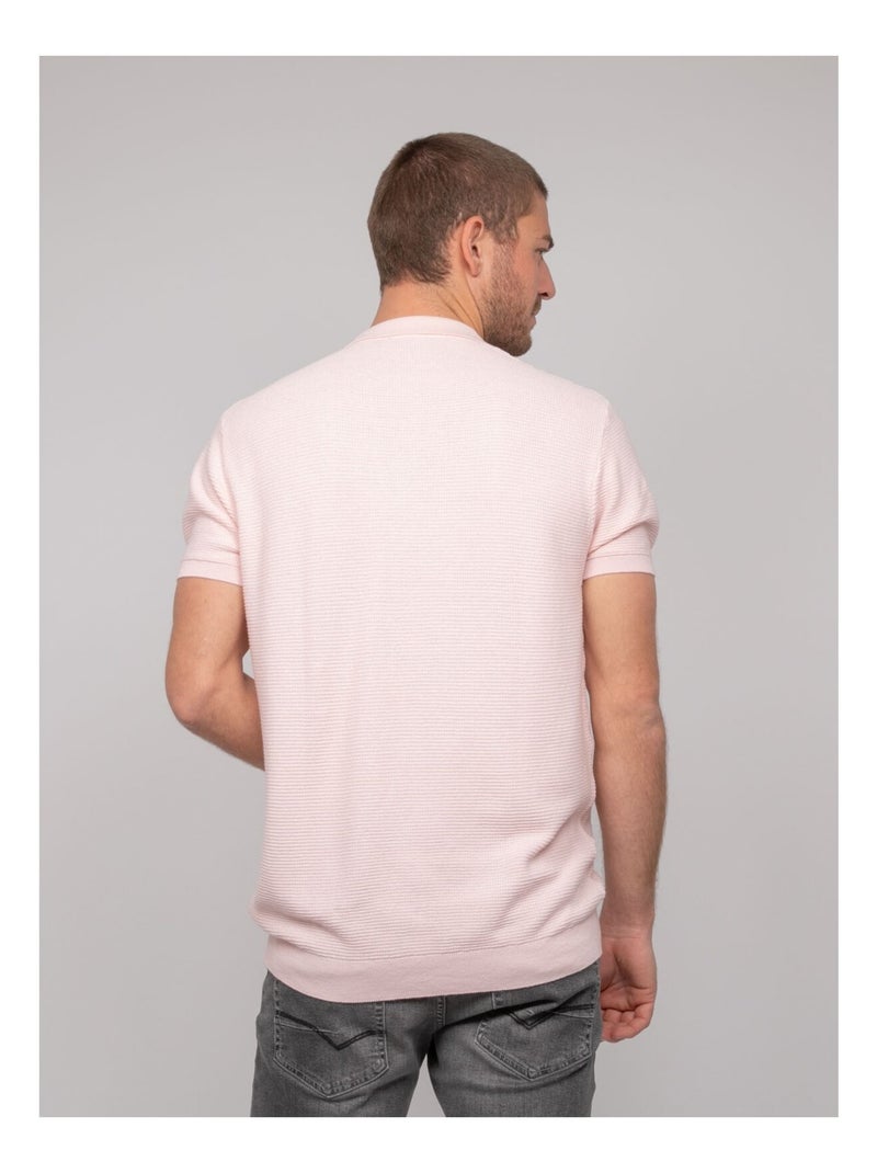 Polo a maniche corte puro cotone ARTAK Rosa - Kiabi