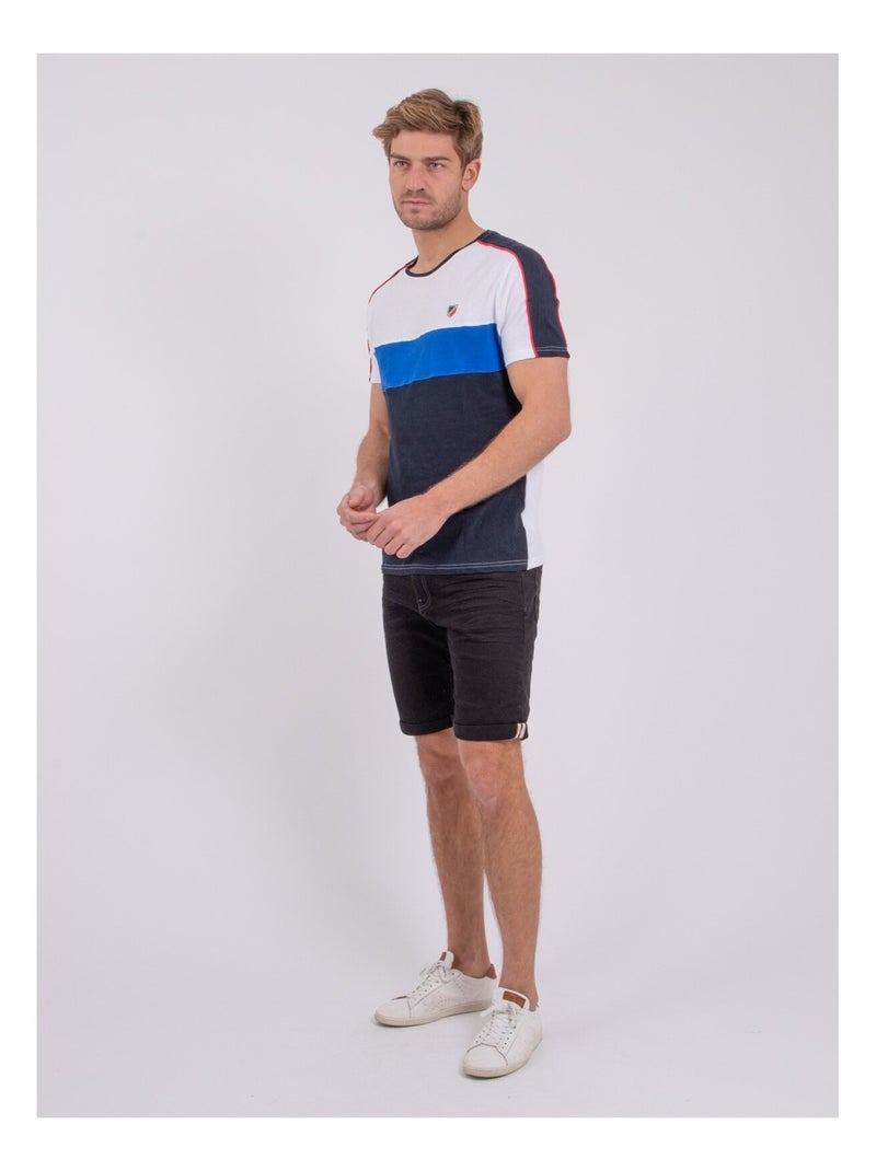 Polo a maniche corte puro cotone PROSID Blu marino - Kiabi
