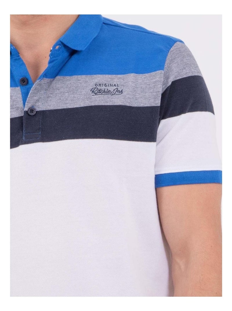 Polo a maniche corte puro cotone PROSID Blu reale - Kiabi