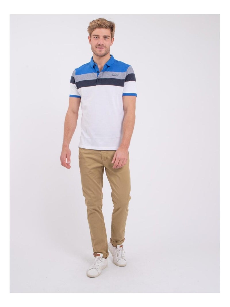 Polo a maniche corte puro cotone PROSID Blu reale - Kiabi