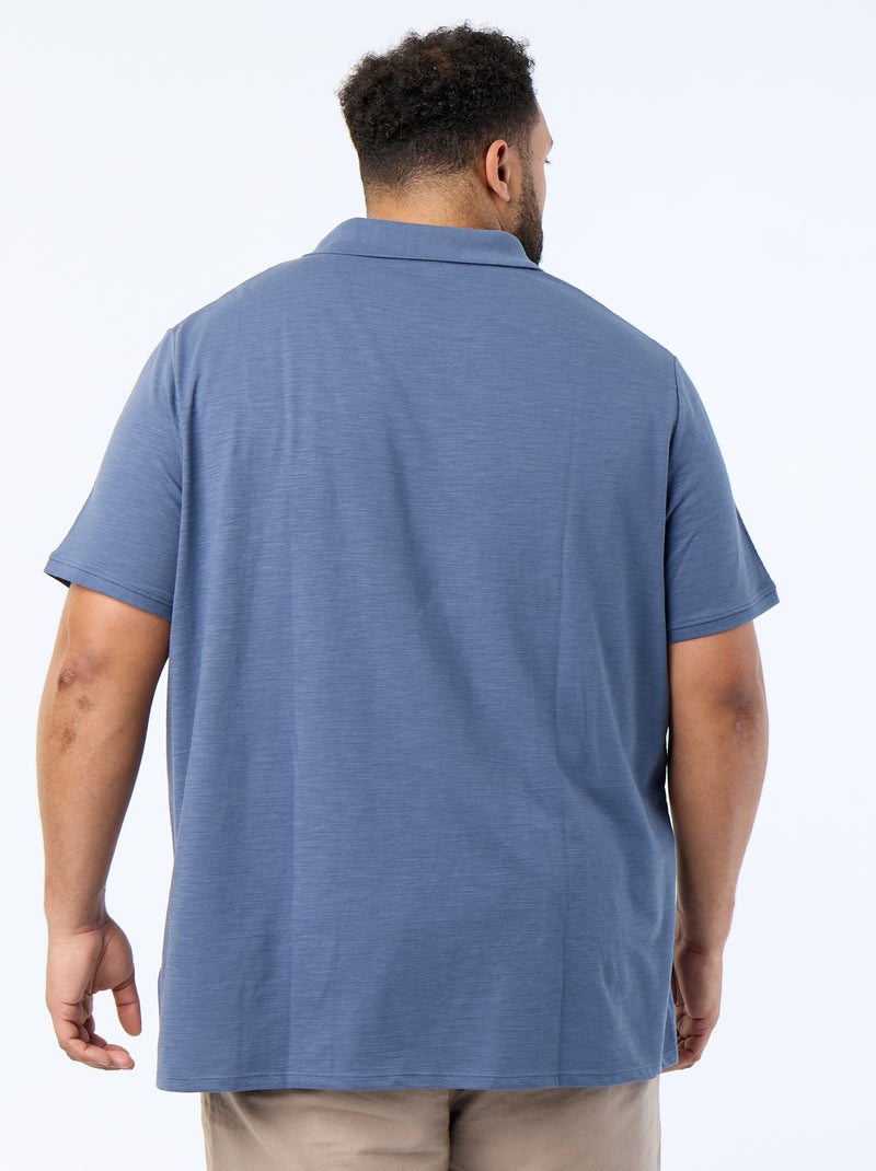 Polo a maniche corte tinta unita Blu - Kiabi