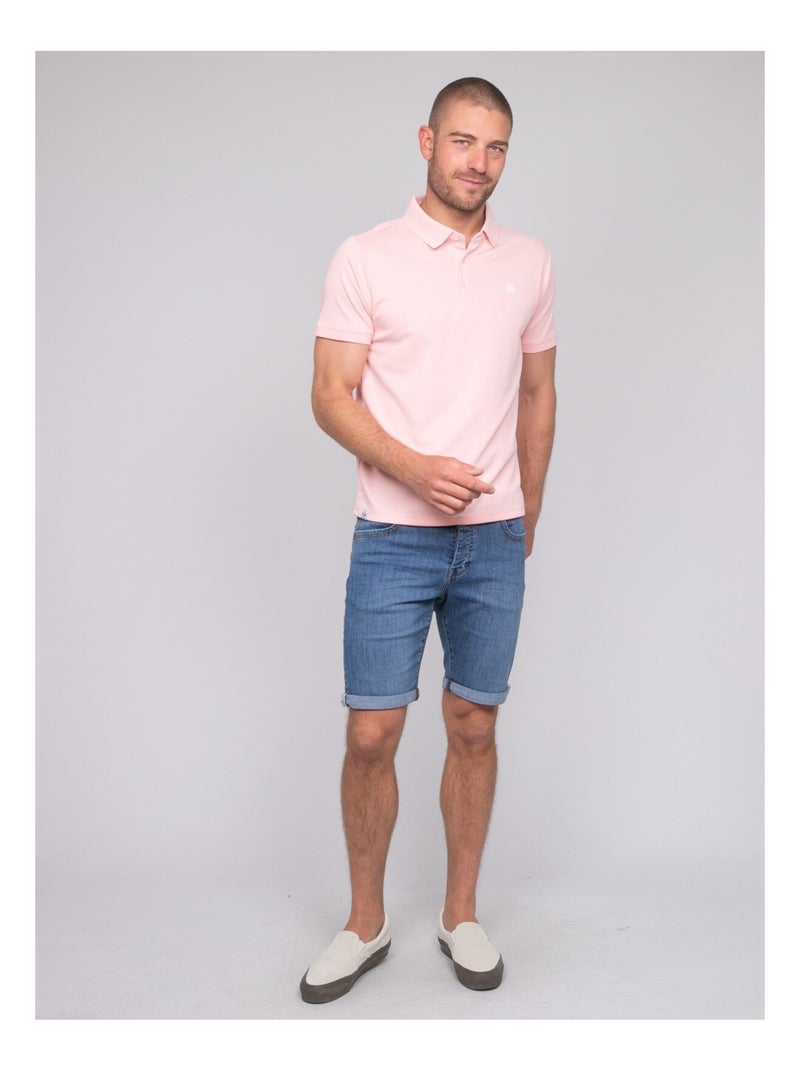 Polo a maniche corte tinta unita POLOKAI Rosa - Kiabi