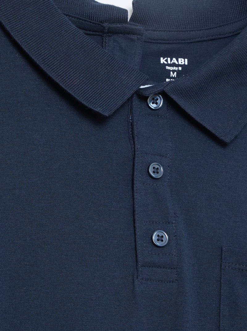Polo a maniche lunghe - collezione facile da indossare Blu - Kiabi