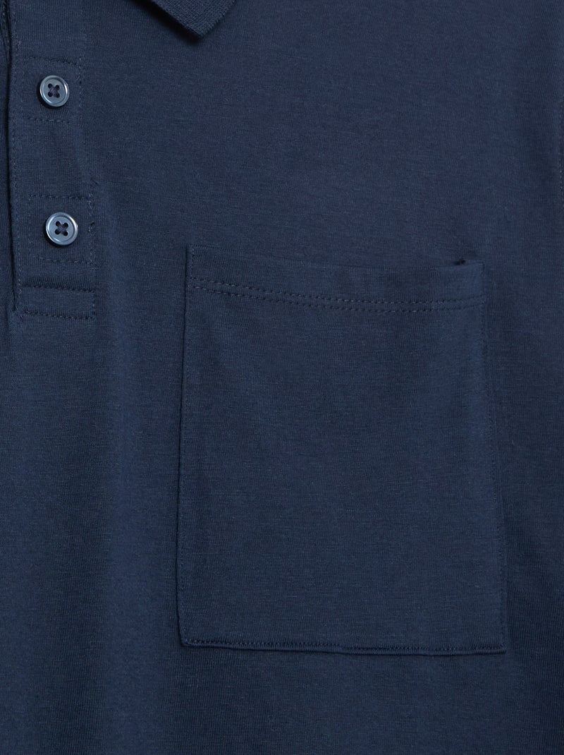 Polo a maniche lunghe - collezione facile da indossare Blu - Kiabi