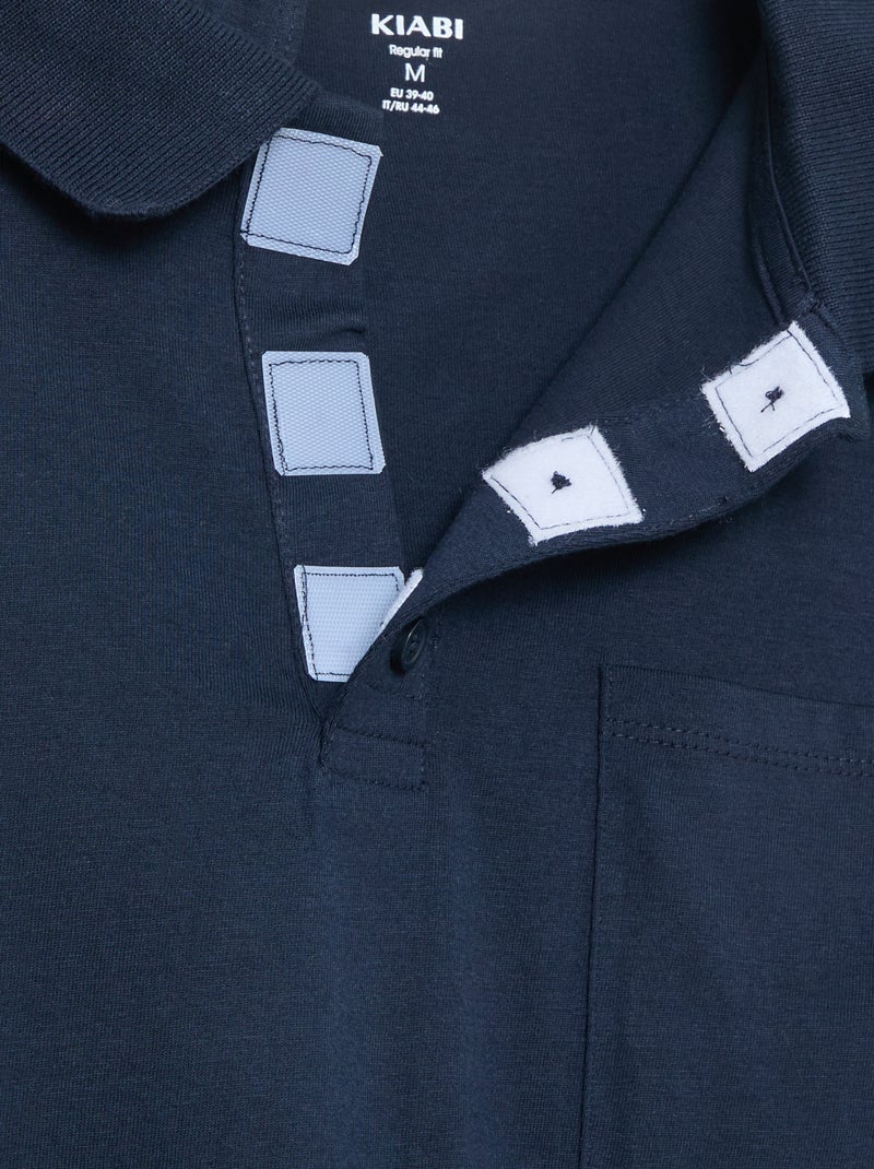 Polo a maniche lunghe - collezione facile da indossare Blu - Kiabi
