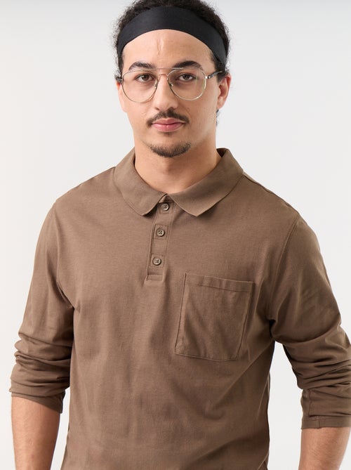 Polo a maniche lunghe - collezione facile da indossare - Kiabi Polo a maniche lunghe - collezione facile da indossare - Kiabi