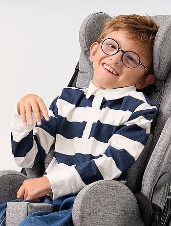 Polo a maniche lunghe a righe - collezione facile da indossare