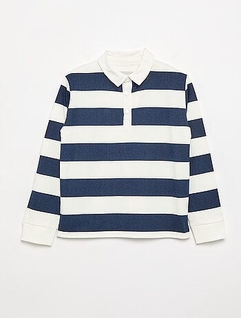Polo a maniche lunghe a righe - collezione facile da indossare