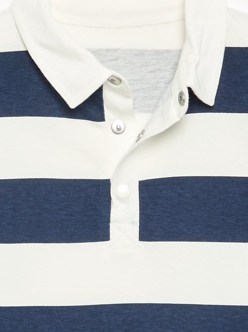 Polo a maniche lunghe a righe - collezione facile da indossare - Kiabi