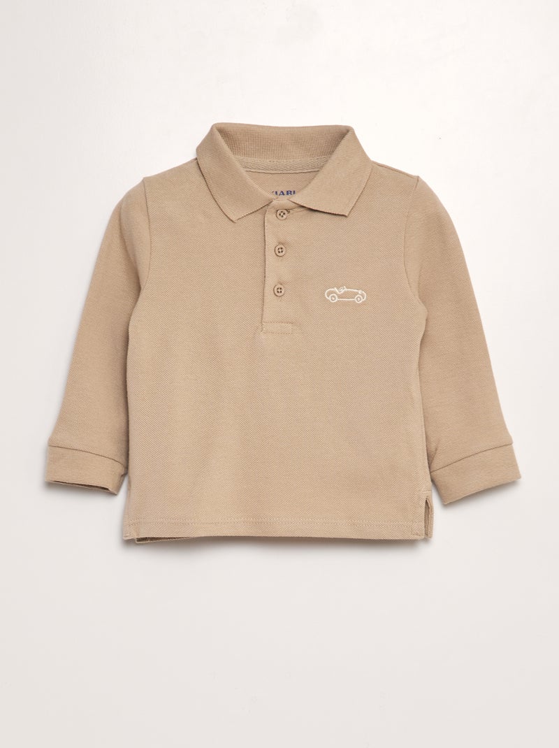 Polo a maniche lunghe BEIGE - Kiabi