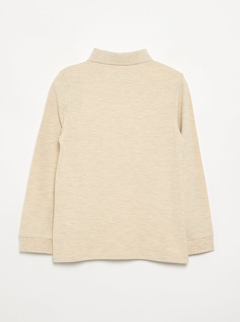 Polo a maniche lunghe Beige - Kiabi
