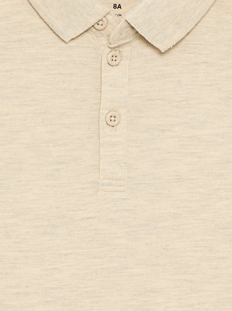 Polo a maniche lunghe Beige - Kiabi