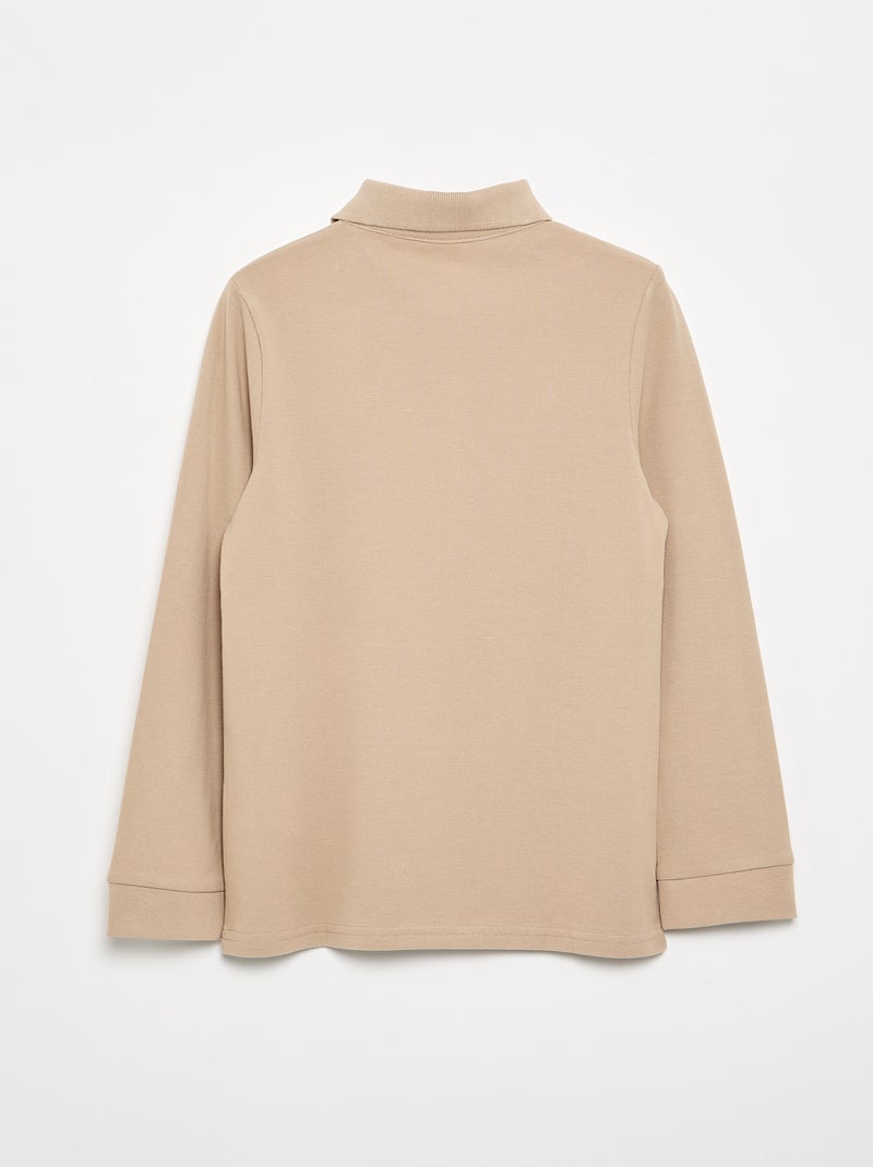 Polo a maniche lunghe Beige - Kiabi