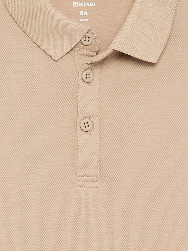 Polo a maniche lunghe Beige - Kiabi