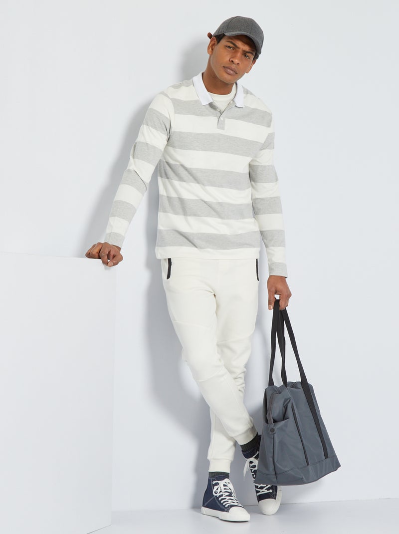 Polo a maniche lunghe Bianco - Kiabi