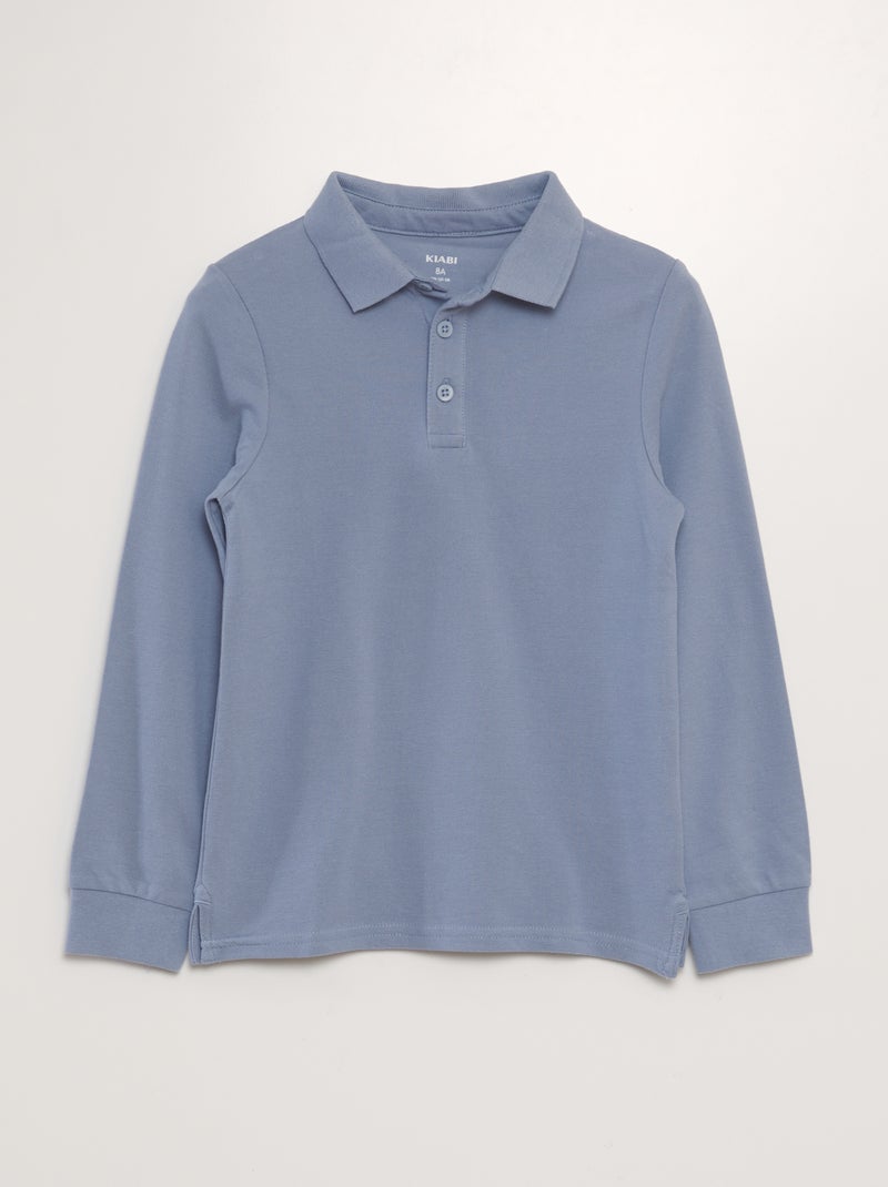 Polo a maniche lunghe BLU - Kiabi
