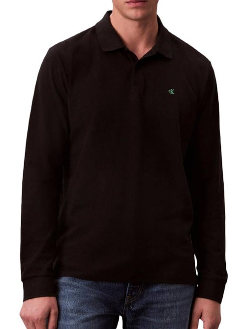 Polo a maniche lunghe calvin klein da uomo, casual in piqué - Kiabi Polo a maniche lunghe calvin klein da uomo, casual in piqué - Kiabi