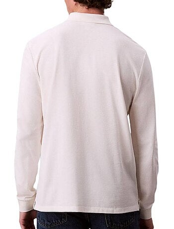 Polo a maniche lunghe da uomo calvin klein in piqué casual