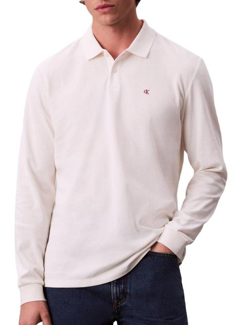 Polo a maniche lunghe da uomo calvin klein in piqué casual - Kiabi Polo a maniche lunghe da uomo calvin klein in piqué casual - Kiabi