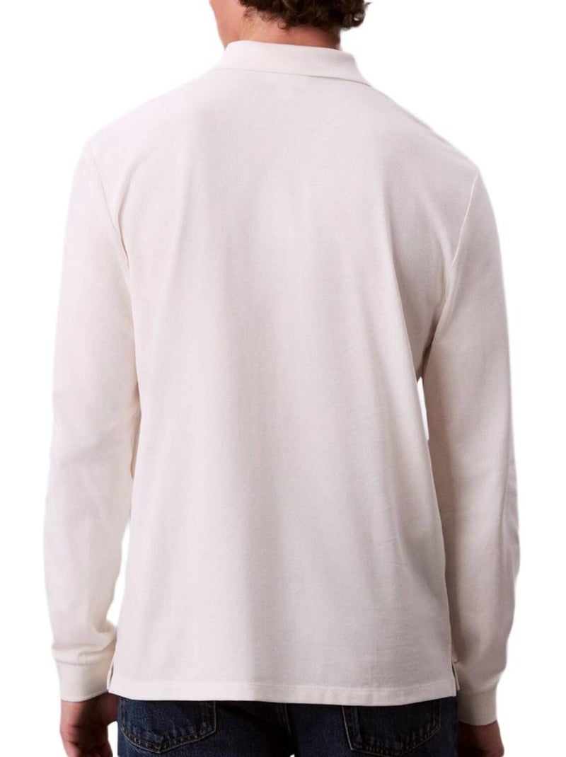 Polo a maniche lunghe da uomo calvin klein in piqué casual Bianco - Kiabi