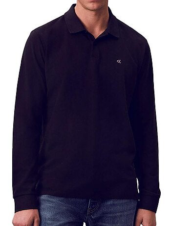 Polo a maniche lunghe da uomo Calvin Klein in piqué casual