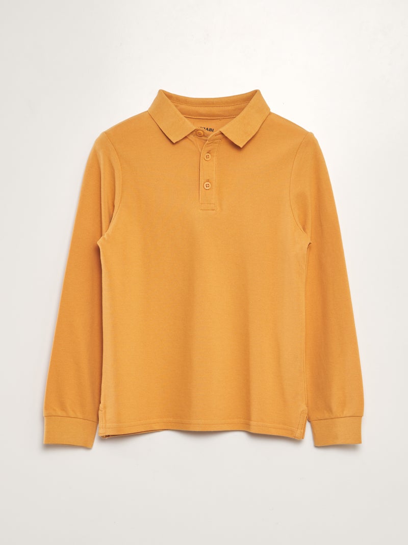 Polo a maniche lunghe GIALLO - Kiabi