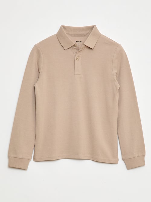 Polo a maniche lunghe in maglia piqué - Kiabi