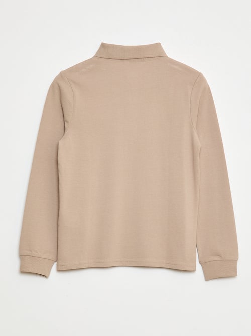 Polo a maniche lunghe in maglia piqué - Kiabi