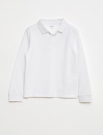 Polo a maniche lunghe in maglia piqué