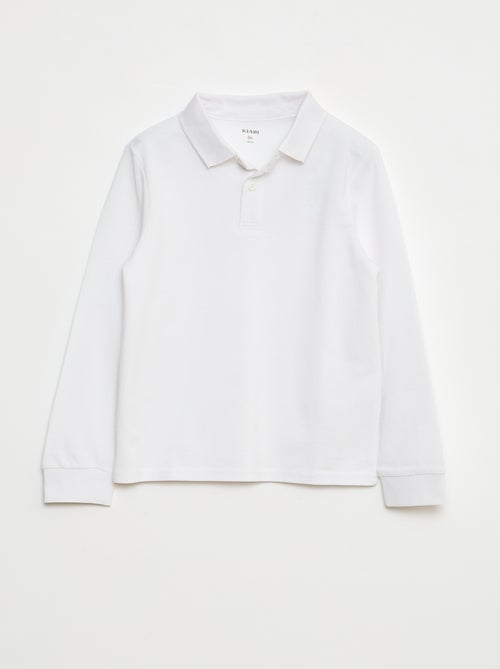 Polo a maniche lunghe in maglia piqué - Kiabi