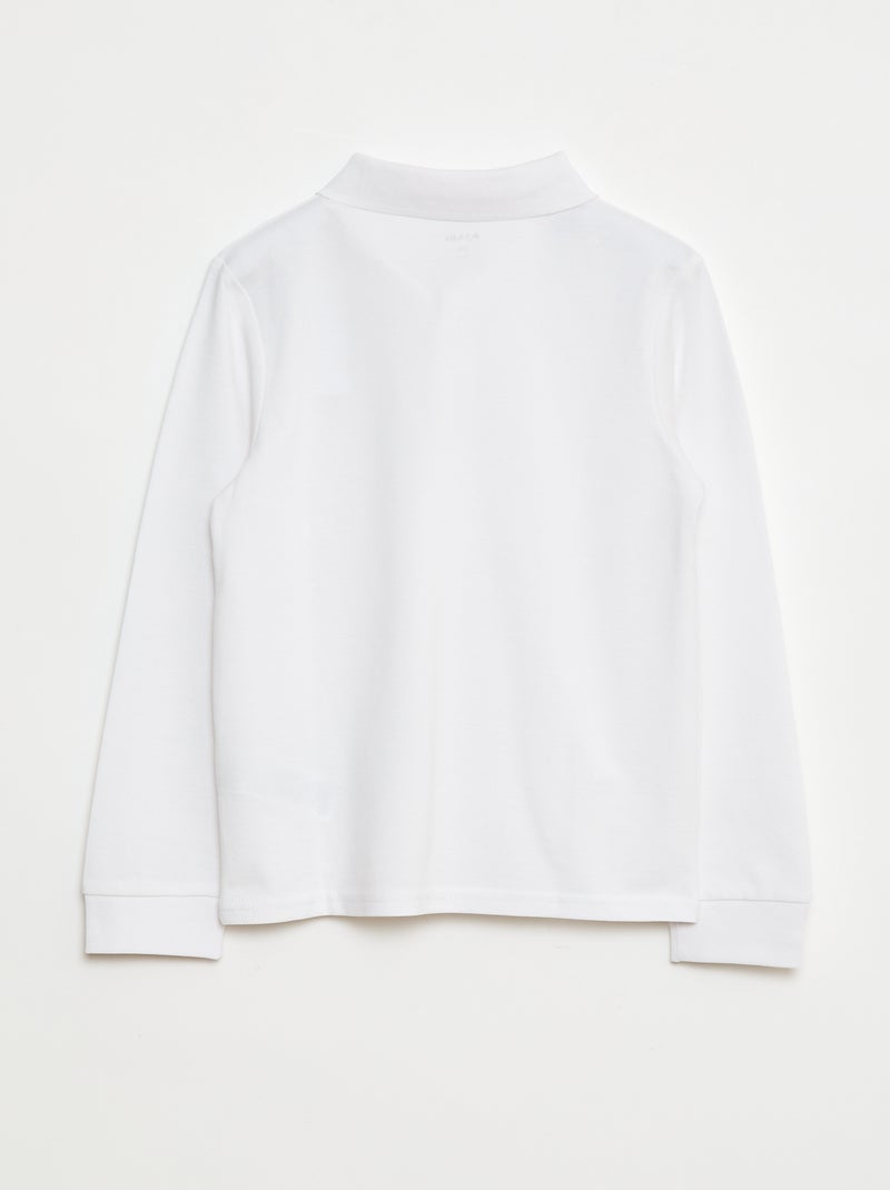 Camicia Slim Fit In Piqué Di Cotone - Foto 10